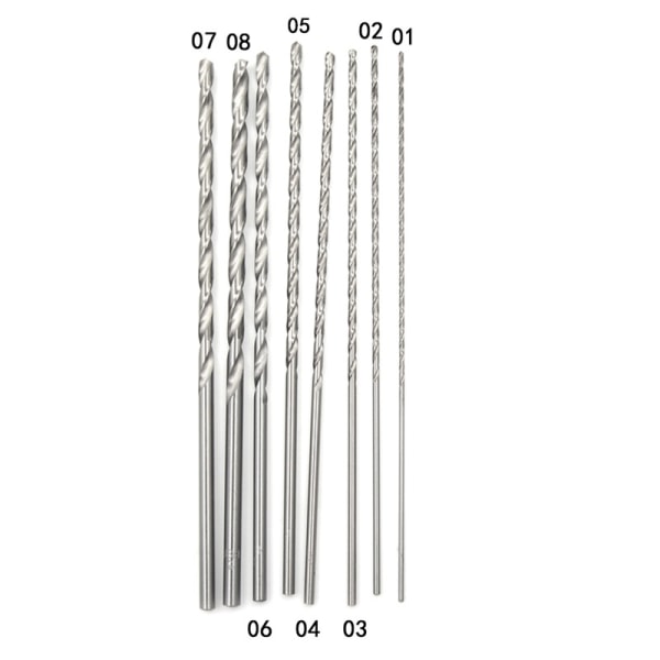 1 stk 1,5~5mm diameter ekstra lang HSS lige skaft snegl snoning 0 1.5*160mm
