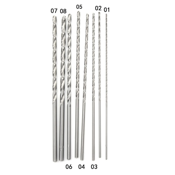 1st 1,5~5mm Diameter Extra lång HSS rakt skaft Auger Twist 0 3*160mm