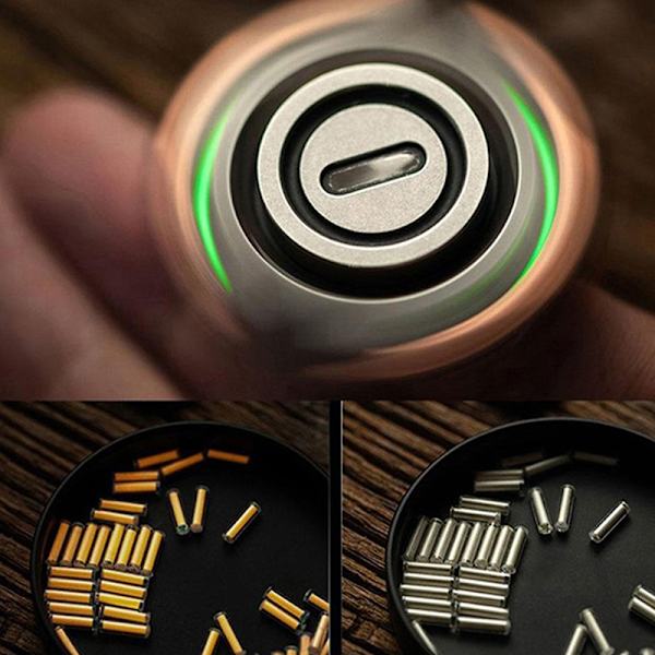 1PC Glass lysende rør fingertupp gyro lysende stang utendørs sig Green