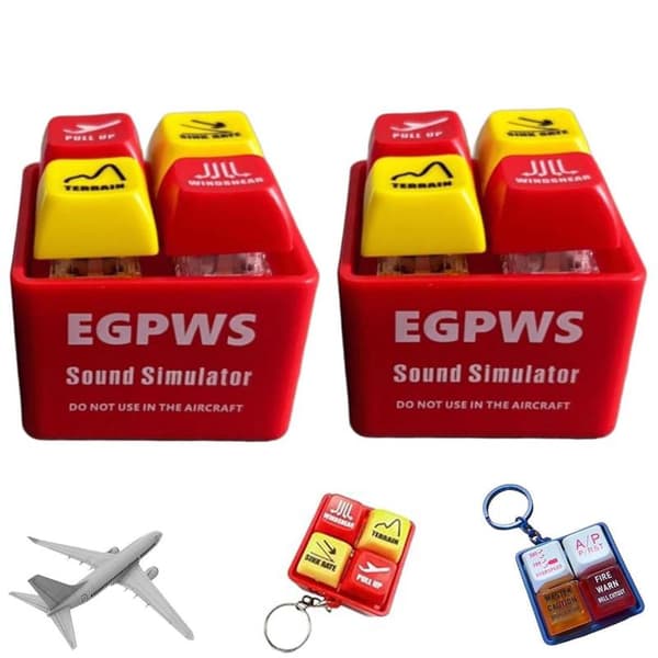 1/2 st EGPWS Boeing 737 Varningssimulator Nyckelring För Piloter A2