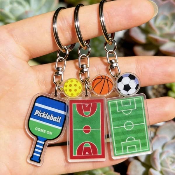 Basebollplan Fotbollsplan Nyckelring Basketplan Nyckelring A7