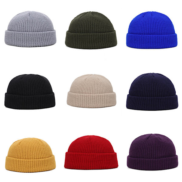 Unisex Miesten Naisten Pipo Hattu Lämmin Ribbed Winter Turn Ski Fisherm Yellow one size