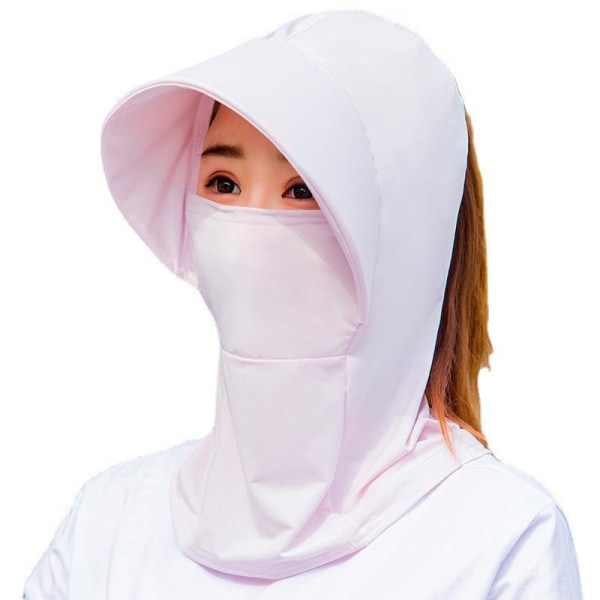 Summer Ice Silk Hats For Women Solhatt Med Pustende Solkrem Pink one size