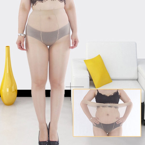 Plus Size Damstrumpor för Kvinnor, Storlek XL, Passar upp till 100 kg Gray