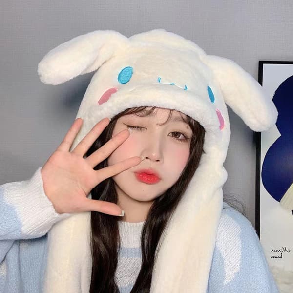 Cinnamoroll My Melody Ørebevegelig Hatt White