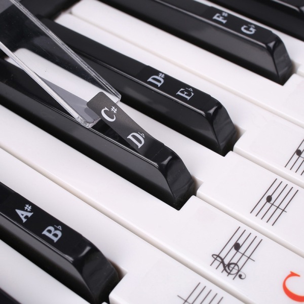 Flerfärgade pianoklistermärken Keyboard Key Note Avtagbar Note Lab Multicolor one size