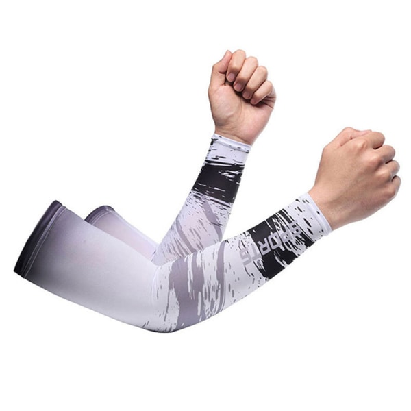 Ice Silk Arm Sleeves Cover Sports Running UV Solskydd Ut B1 One Size