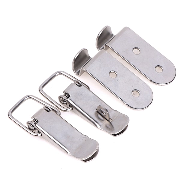 90 grader Duck-mouth Spänne Krok Lås Fjäder Drag Toggle Spärr Silver A