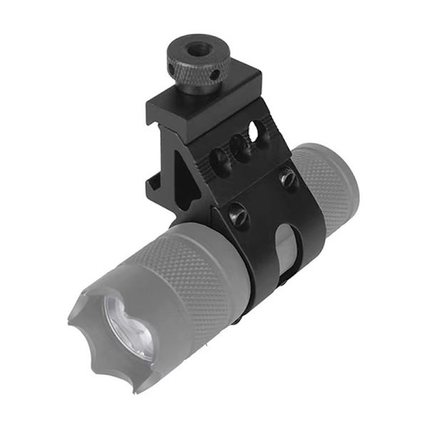 25,4 mm/30 mm lommelygte diagonalt armbeslag Aluminiumslegering Flas Black 25.4mm