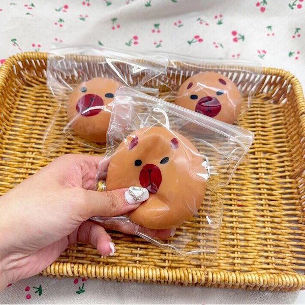 e Cartoon Capybara  Toy Children Elastic Rebound Toys Gifts One Size