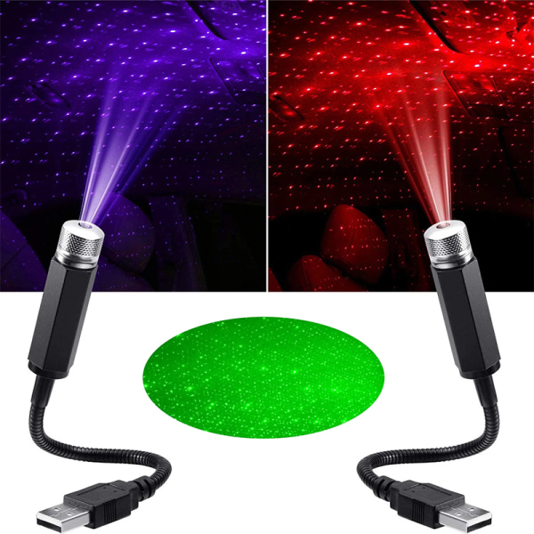 Romanttinen LED Starry Sky -yövalo 5 V USB -virtalähteellä Galaxy Star Blue One Size