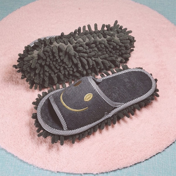 Smile Face Mopping Tossut Pestävä Puhdistus Lattia Pölynpoisto Sli Gray OENSIZE
