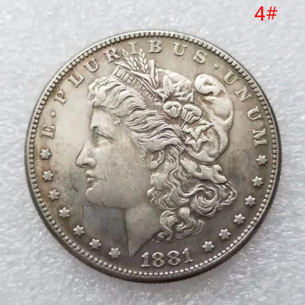 1 stk 1878-1887 USA Morgan Silver Dollar $1 erindringsmønter C 4 One size