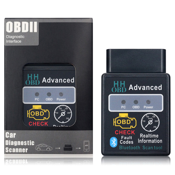 HH OBD V2.1 Bluetooth Bilfeildetektor ELM327 OBD2 Bil A onesize