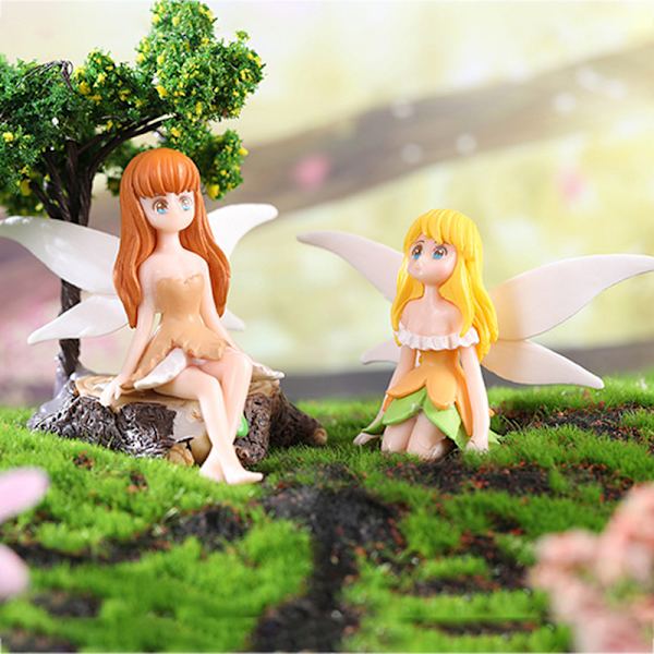 Flower Fairy Figurines MiniatureMicro Landscape Ornament Dollho C