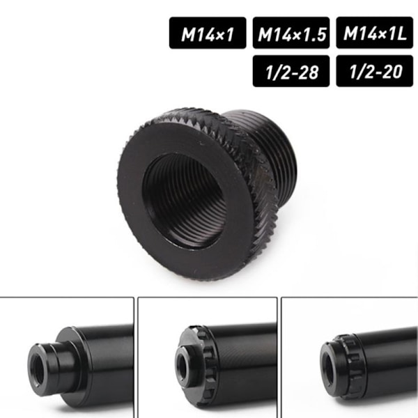 5/8-24 - 1/2-20 - M14 auton polttoaineensuodattimen piipun kierteen sovitin f Black 5/8-24 to M14*1L