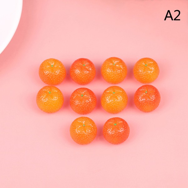 10 st Harts blandade konstgjorda apelsinfrukter Miniatyrdockahus A2