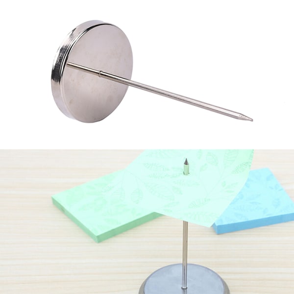 2 stk. Safe Memo Holder Spike Stick til Bill Kvittering Note Paper O Silver 2pcs