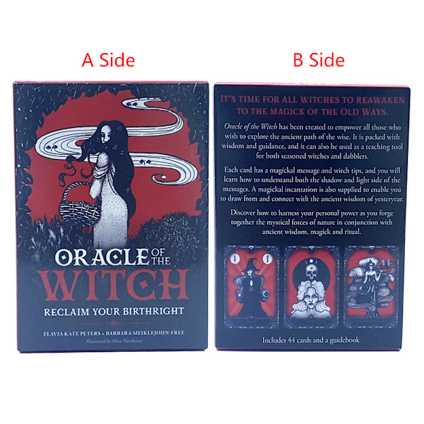 Oracle Of The Witch Cards Tarot Prophecy Divination Deck Family A1 one size