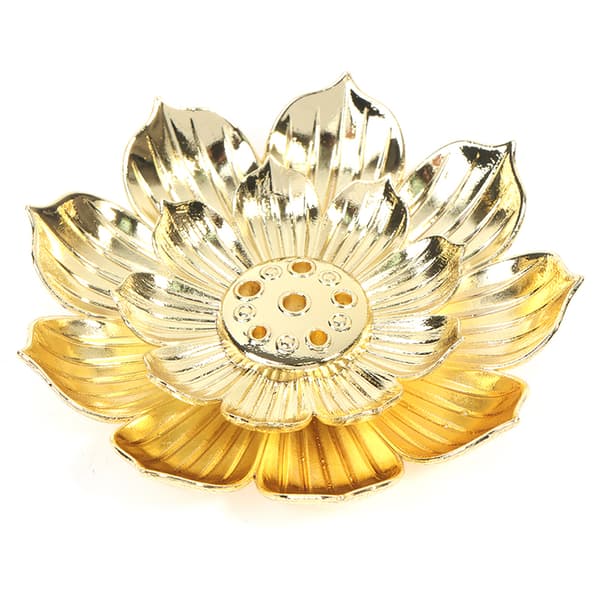 Guld røgelsesbrænder pindholder Buddhisme Lotus Line røgelse pl onesize