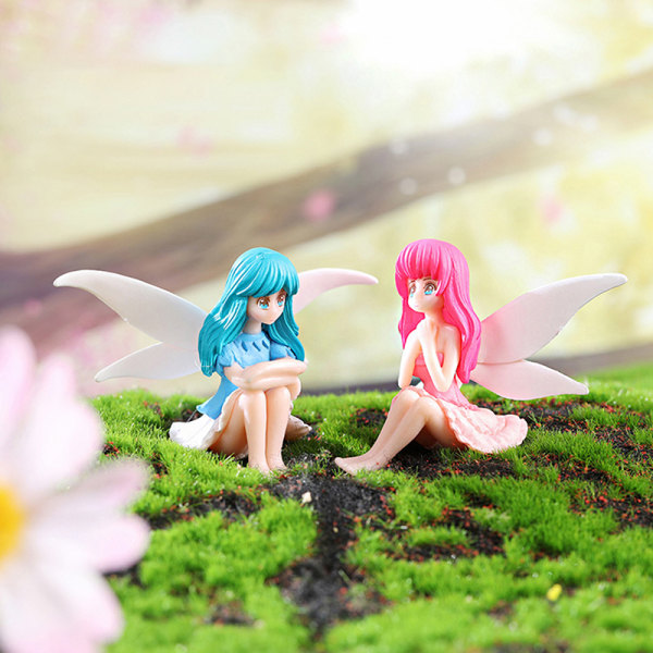 Flower Fairy Figurines MiniatureMicro Landscape Ornament Dollho B