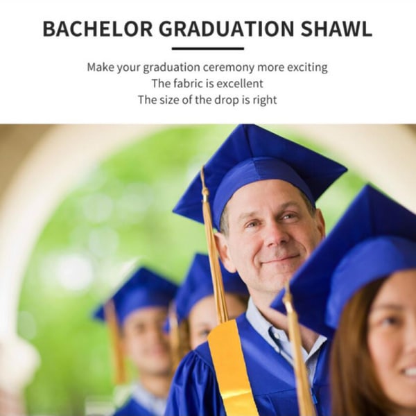 Satin Graduation Honor Stole University Bachelor Sash Shawl Gow Wine red one size