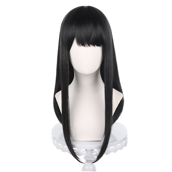 Anime Chainsaw Man Mitaka Asa Cosplay paryk Asa Mitaka Lang Sort Black One Size