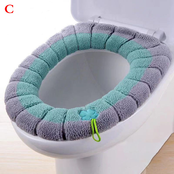 1 kpl Kylpyhuoneen wc-istuimen cover Pehmeä lämpimämpi pestävä cover Color C