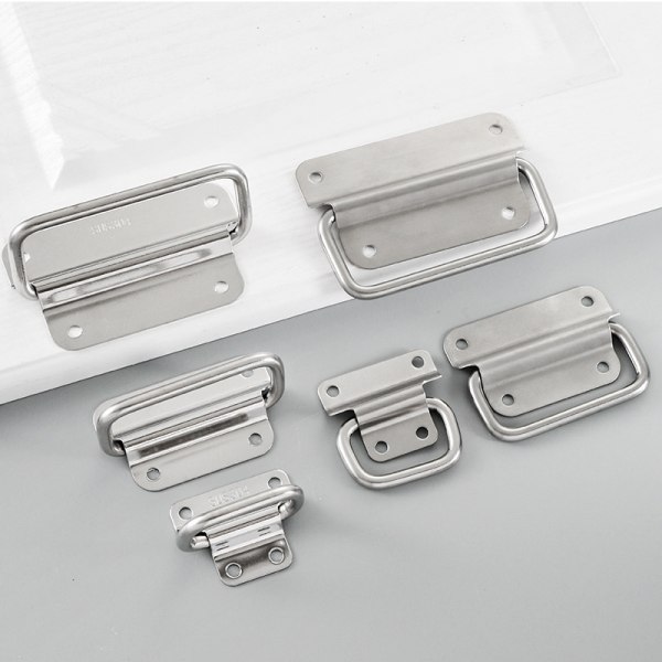 Cabinet Flight Case Solid Furniture Hardware Folding Handle For Silver A5