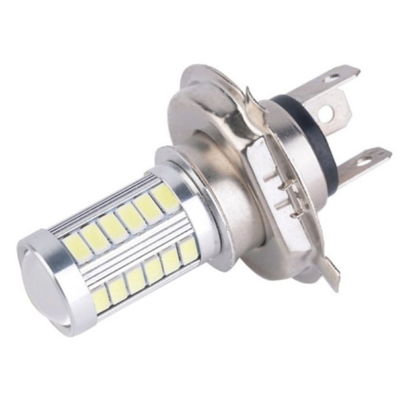 H4 33SMD LED Bilstrålkastare Glödlampa Dagsljus Vit Mot White 1pc