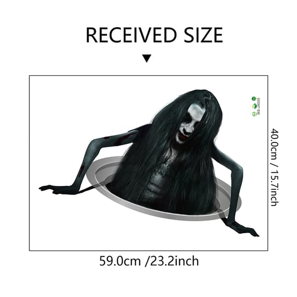 3D-lattiatarrat, aave, Halloween, irrotettava, sisustus 1pcs