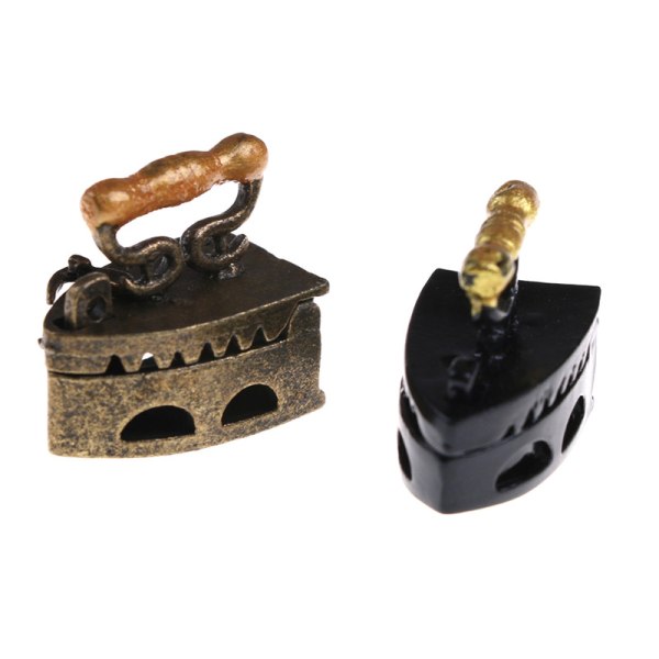 Dockskåp Rumsmodell Mini Gammal Miniatyr Järnkläder Verktyg 01 one size