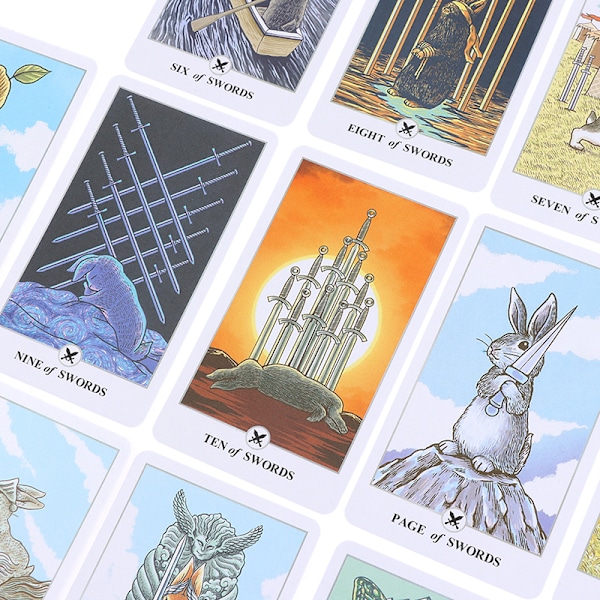 78 kpl Tarot Lunalapin Tarot Pakka Tarot Kortit Tarot Korttipeli P Multicolor one size