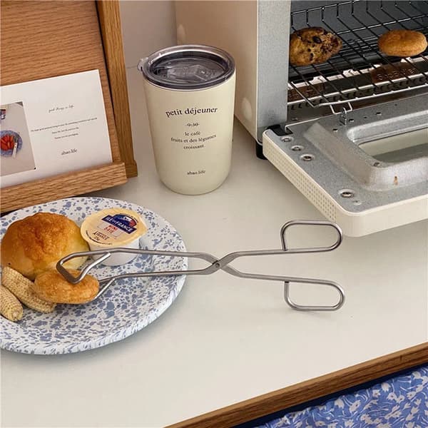 1 stk 304 rustfritt stål sakseformet grillklips kitc Silver one size