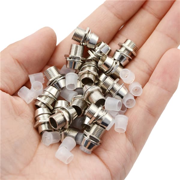 Hot 20 Stk Kobber 5mm Lysdiode LED Holder Mount Pan 0 0