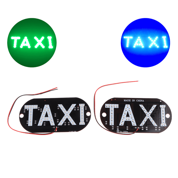 LED TAXI Skiltelys Taglampe Bil Vind Cab Indikator Indvendig Sig Green ONESIZE