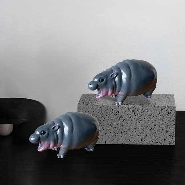 Moo Deng Leksak | Moo Deng Flodhäst Black