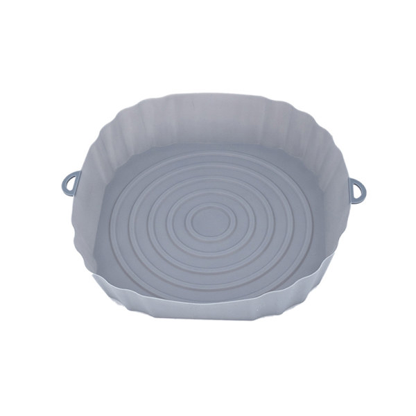 Silikon Air Fryer Liner Pad Firkantet Gjenbrukbar Air Fryer grytebrett Gray 17cm