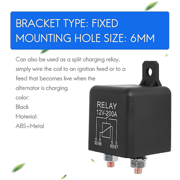 12v 200a Normalt åben 4-polet relæ - Heavy Duty Automotive Marine Split Charge  (FMY)