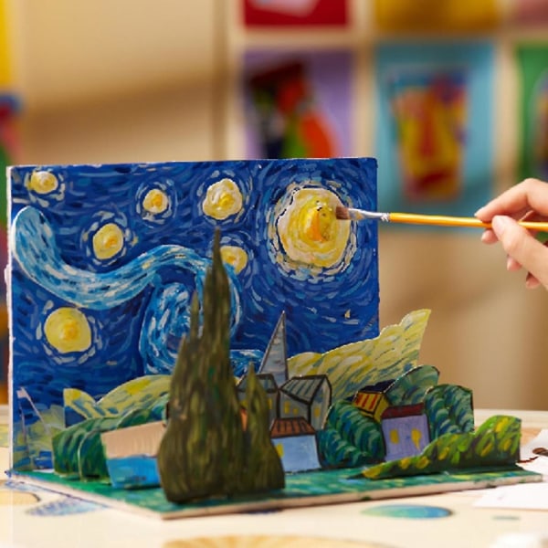 3d handgjorda målningshantverk för barn 3+ år gammal pappersmall Målning Graffiti-tavla för barn Gör själv-presentpresent (FMY)