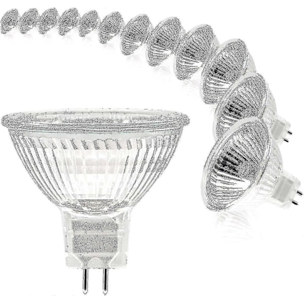 Mr16 Spottivalo, 12 V 20 W polttimo, Gu5.3 himmennettävä polttimo, 2-nastainen halogeenipolttimo lämmin valkoinen 2700 K, 12 kpl pakkaus (mr16-20w-12p) (FMY)
