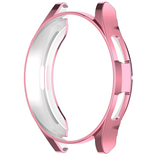 Til Samsung Galaxy Watch6 Classic 47mm Halv-Indpakket Elektroplettering TPU Smartwatch Ramme Case (FMY) Pink Samsung Galaxy Watch6 Classic