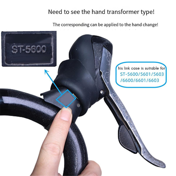 Cykelbroms Växelspaksskydd Huvar för ST5600/5601/6600 Gummi Växelspaksskydd  (FMY) Black