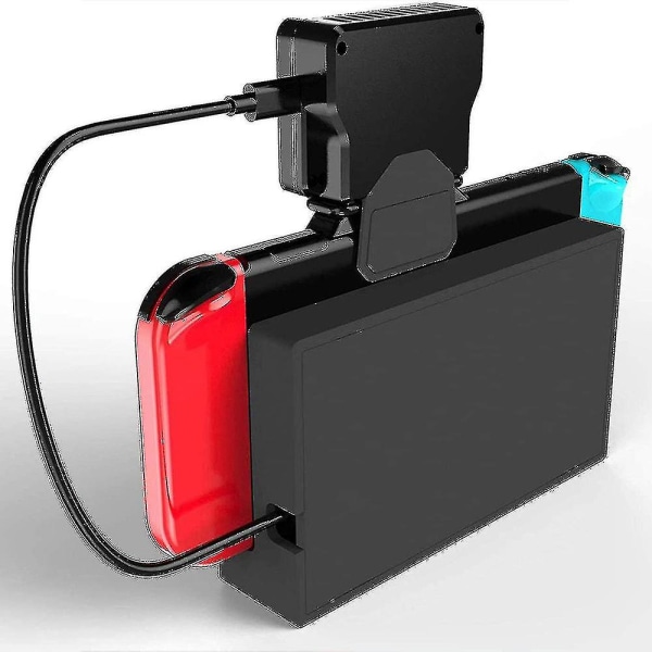 Kylfläkt för Nintendo Switch Dock Set Temperatur Display USB Uppladdningsbar (FMY)