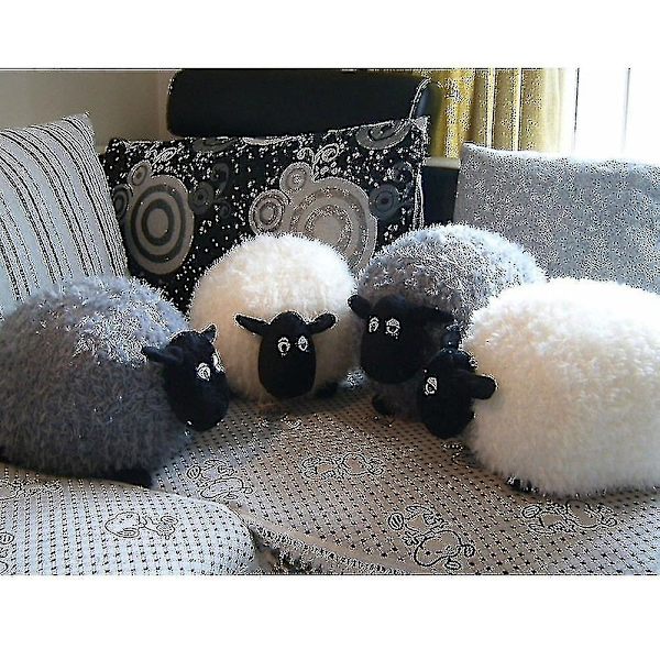 Super söpö Shaun Sheep luova pehmoinen pehmolelu lapsille (FMY) Grey 40cm