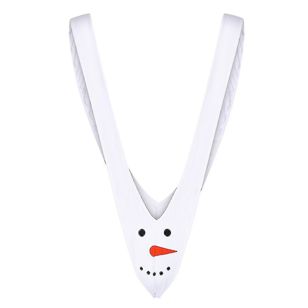 Jultomte Män Novelty Sexy V-formad Snögubbe Rensa Mankini Kalsonger T-backs Suspender En Delig Underkläder - (FMY) White Snowman