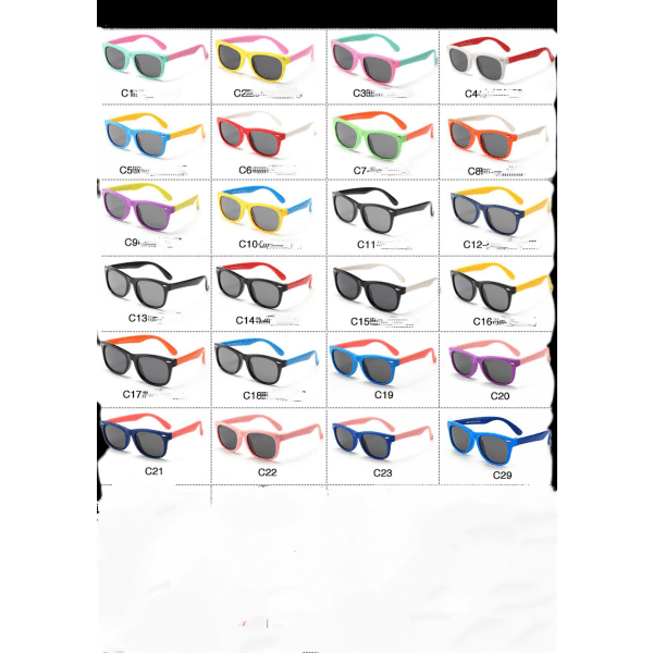 Fashion UV-beskyttelse polariserede solbriller Børnesolbriller ------c18 (FMY)