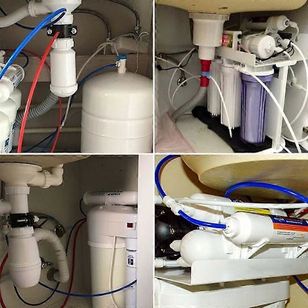 Vattenslang för kylskåpsvattenledning, NSF-certifierad, kompatibel med omvänd osmos-system, BPA-fri, icke-låsande klämdesign, åldringsbeständig (FMY)
