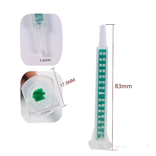 40 stk. Epoxy Blandemundstykke Elektrostatisk Blandemundstykke Spids 50ml/1.7oz (1:1/1:2 Forhold) 16 Elementer  (FMY) as shown