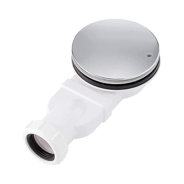 Låg duschbrunn Krompläterad Abs Duschbricka Siphon Slim Drain 90mm 36 L/min Vattenflöde, Fällan Sid Ha  (FMY) White
